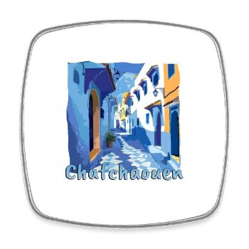 Chefchaouen Marokko Blaue Stadt Altstadt - Viereckiger Kühlschrankmagnet - Weiß - Vorne