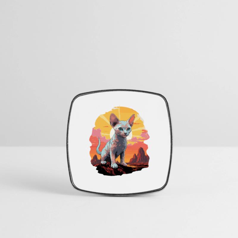 Devon Rex Kitten Devon Rex Cat Square fridge magnet