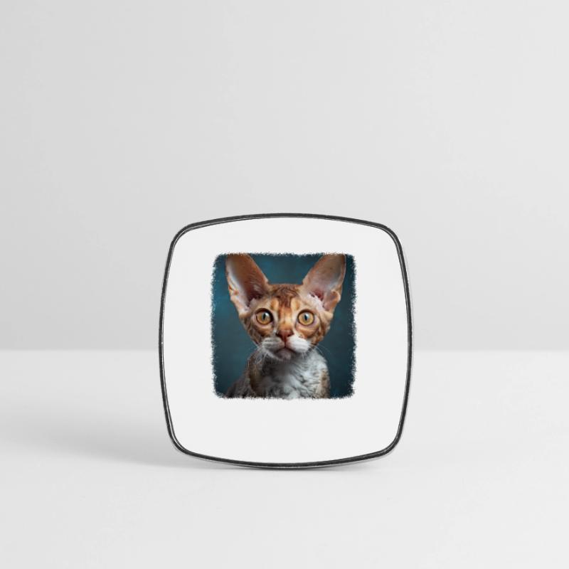 Devon Rex Kätzchen Devon Rex Katze Viereckiger Kühlschrankmagnet