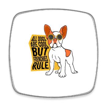 All Dogs Are Cool But Frenchies Rule Bulldog Dog - Viereckiger Kühlschrankmagnet - Weiß - Vorne