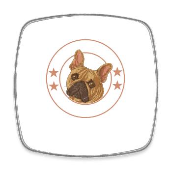 Best Dog Dad Ever French Bulldog Frenchie - Viereckiger Kühlschrankmagnet - Weiß - Vorne