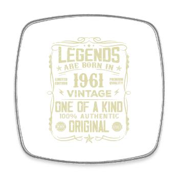 Made In 1961 Vintage Birthday Gift 1961 - Square fridge magnet - white - Front