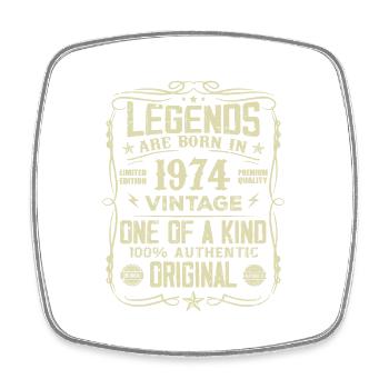 Made In 1974 Vintage Anniversary Gift 1974 - Square fridge magnet - white - Front