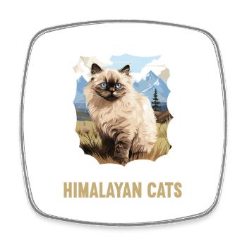 Himalayan Cat Colourpoint Katze - Square fridge magnet - white - Front