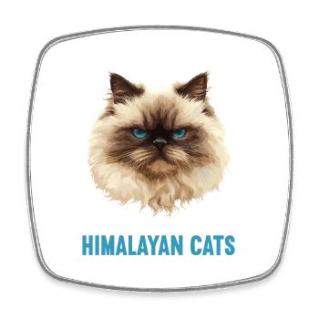 Himalayan Cat Colourpoint Katze - Square fridge magnet - white - Front
