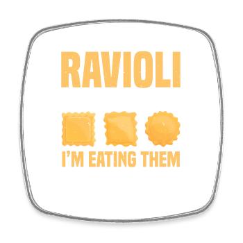 Contrôle de la qualité des raviolis - Magnet carré - blanc - Devant