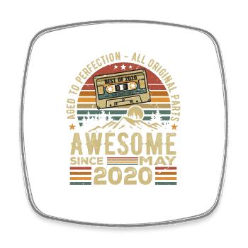 Mai 2020 Anniversaire Mai 2020 Cadeau 2020 Retro - Magnet carré - blanc - Devant