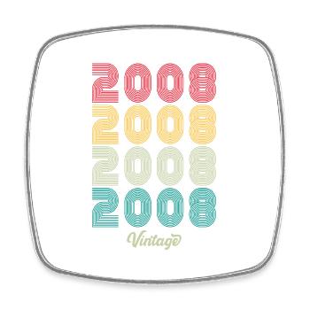 16 Jahre alter Jahrgang 2008 Limitierte Auflage 16. - Viereckiger Kühlschrankmagnet - Weiß - Vorne