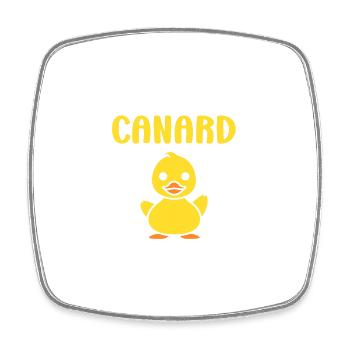 humour canard - Magnet carré - blanc - Devant