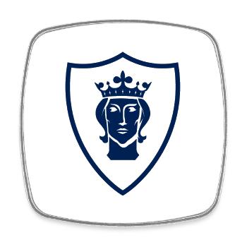 Stockholmer Stolz - Viereckiger Kühlschrankmagnet - Weiß - Vorne