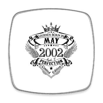 anniversaire Mai 2002 Mai anniversaire 2002 - Magnet carré - blanc - Devant