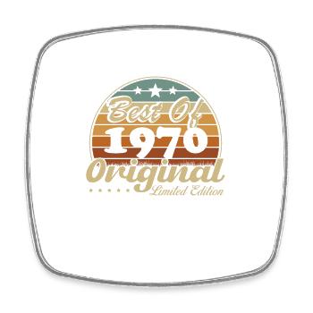 1970 Vintage Retro Cadeau D'anniversaire - Magnet carré - blanc - Devant