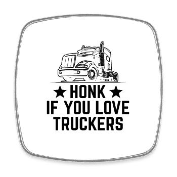 Trucker Fahren Vater Trucker Vater LKW Fahrer - Viereckiger Kühlschrankmagnet - Weiß - Vorne