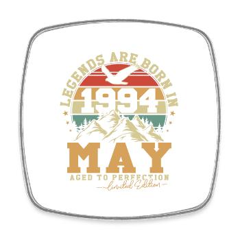 Mai 1994 Vintage rétro anniversaire 1994 cadeau - Magnet carré - blanc - Devant