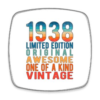 Limited Edition Since 1938 Birthday Vintage 1938 - Square fridge magnet - white - Front