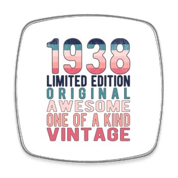 Limited Edition Since 1938 Birthday Vintage 1938 - Square fridge magnet - white - Front
