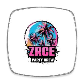 Zrce Party Crew Urlaub Spruch - Viereckiger Kühlschrankmagnet - Weiß - Vorne