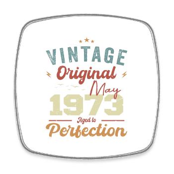 Mai 1973 Geburtstag Mai 1973 Geschenk Mai 1973 - Viereckiger Kühlschrankmagnet - Weiß - Vorne
