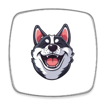 Cadeau d’Akita américain | Illustration de dessin animé - Magnet carré - blanc - Devant