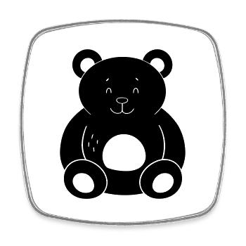 Teddy Bear - Square fridge magnet - white - Front