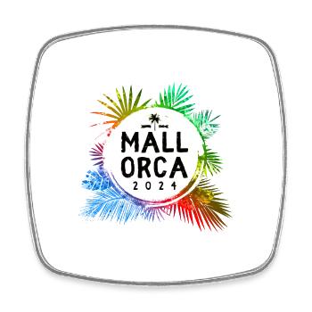 Mallorca 2024 Bunt - Viereckiger Kühlschrankmagnet - Weiß - Vorne