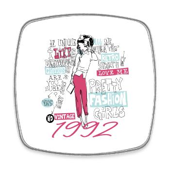 Millésime 1992 Cadeau Anniversaire 1992 Fille 1992 - Magnet carré - blanc - Devant