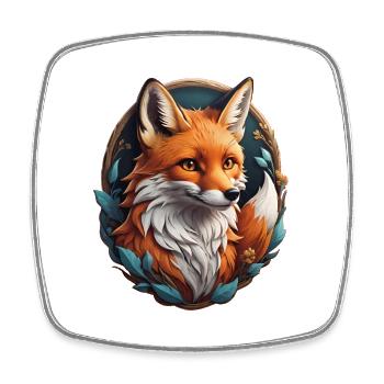 Fuchs - Viereckiger Kühlschrankmagnet - Weiß - Vorne