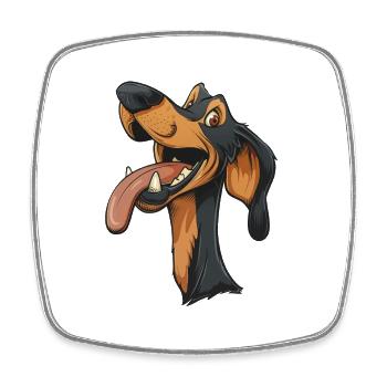 Erdelyi kopo Chien courant de Transylvanie | Caricature - Magnet carré - blanc - Devant