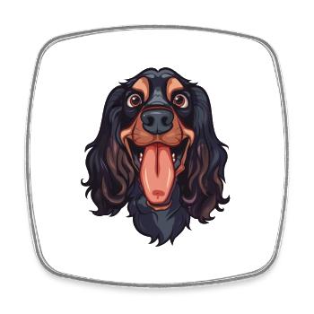 Field Spaniel | Cartoon Artwork - Square fridge magnet - white - Front