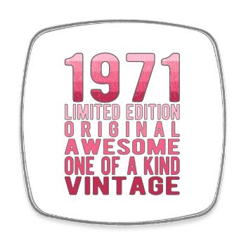 Limited Edition Since 1971 Birthday Vintage 1971 - Square fridge magnet - white - Front
