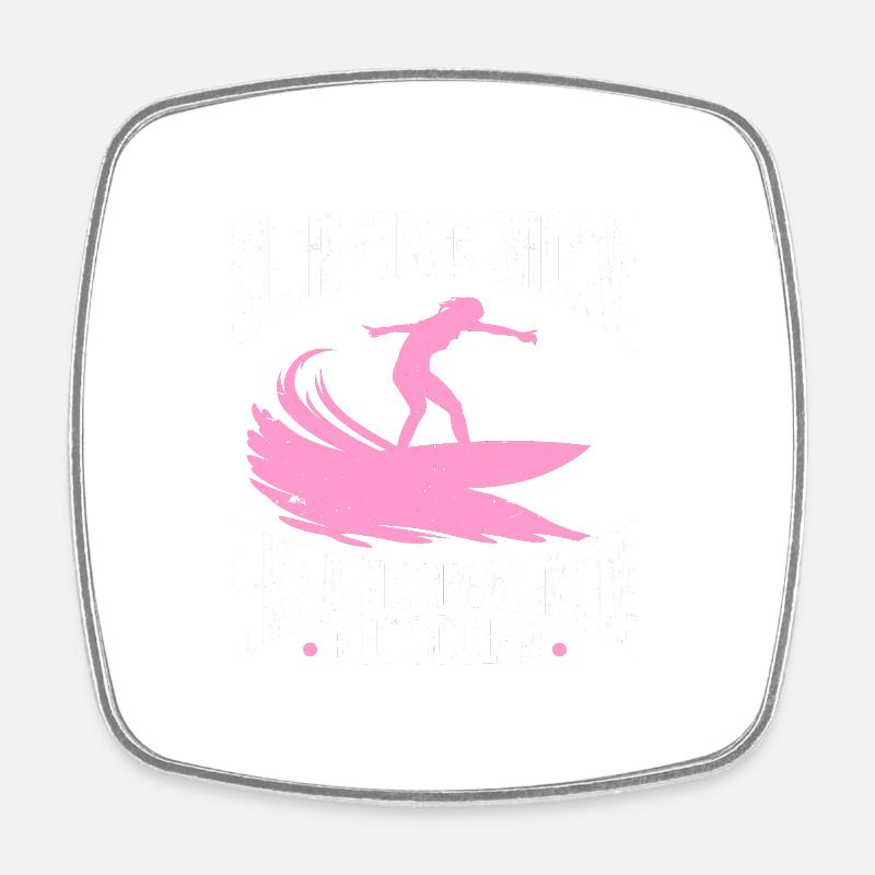 Surfeur Surfeur - Magnet carré - blanc