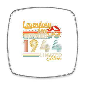October 1944 Vintage Retro Birthday Gift - Square fridge magnet - white - Front