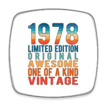 Limited Edition seit 1978 Geburtstag Vintage 1978 - Viereckiger Kühlschrankmagnet - Weiß - Vorne