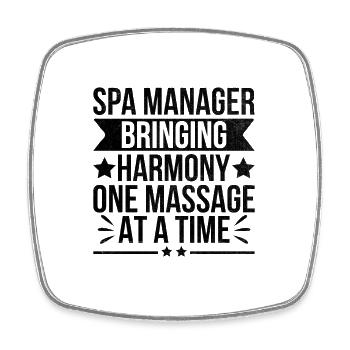 SPA Manager Job Wellness Funny SPA Management Sayi - Square fridge magnet - white - Front