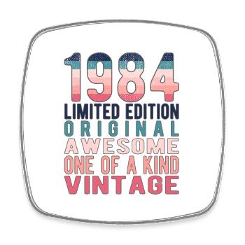 Limited Edition seit 1984 Geburtstag Vintage 1984 - Viereckiger Kühlschrankmagnet - Weiß - Vorne