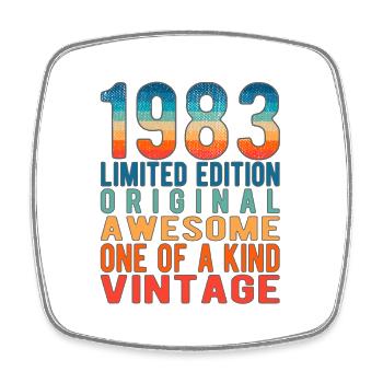 Limited Edition seit 1983 Geburtstag Vintage 1983 - Viereckiger Kühlschrankmagnet - Weiß - Vorne