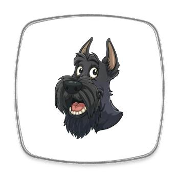 Terrier écossais | Illustration de dessin animé - Magnet carré - blanc - Devant