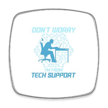 From Now On Call Me Tech Wizard Tech Support Compu - Viereckiger Kühlschrankmagnet - Weiß - Vorne