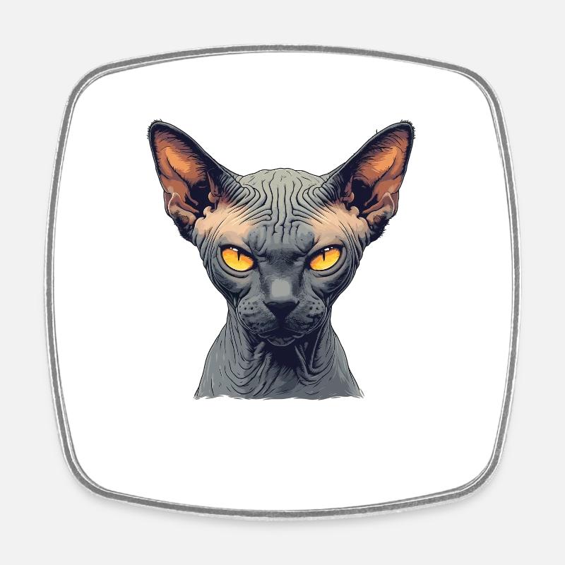 Sphynx Kätzchen Sphynx Katze - Viereckiger Kühlschrankmagnet - Weiß