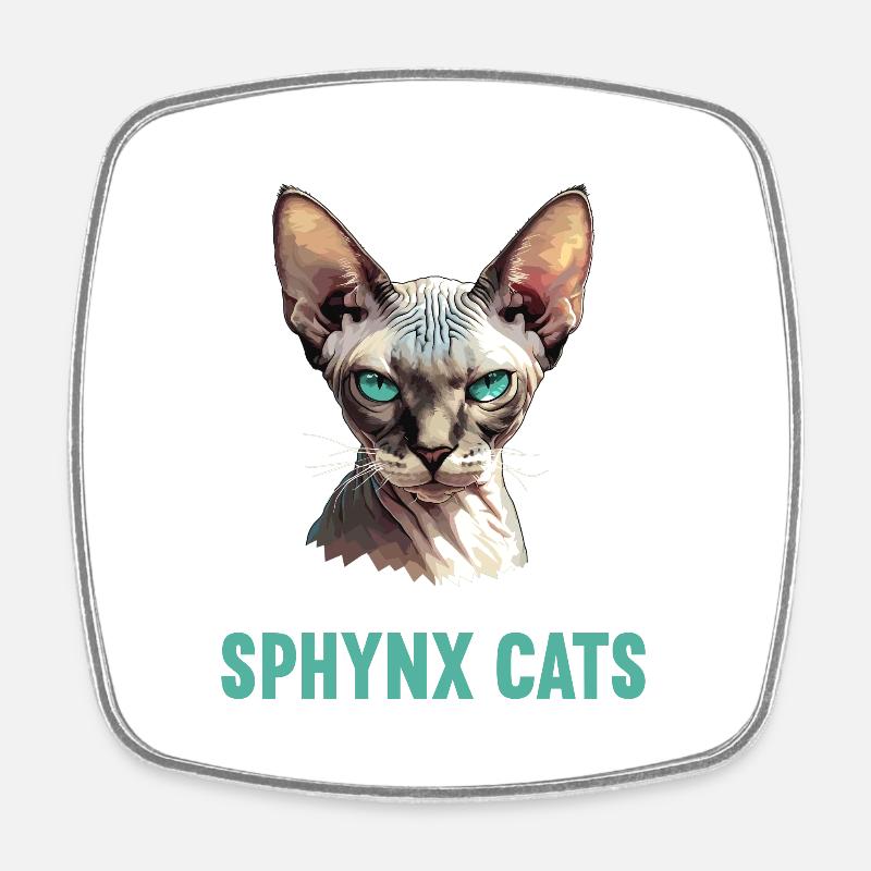 Sphynx Kätzchen Sphynx Katze - Viereckiger Kühlschrankmagnet - Weiß