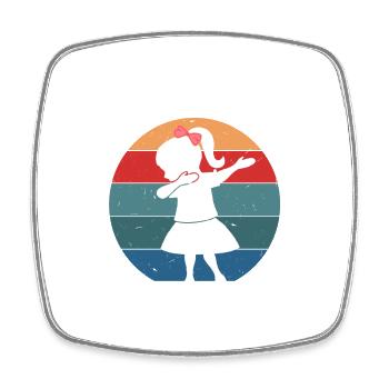 7. Geburtstag - BÄÄM, Mädchen mit DAB Tanz - Viereckiger Kühlschrankmagnet - Weiß - Vorne