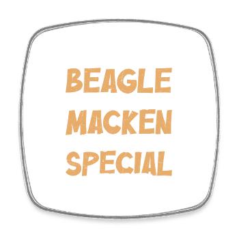 My Beagle has no quirks, these are Special Effe - Square fridge magnet - white - Front