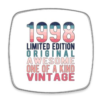 Edition limitée depuis 1998 Anniversaire Millésime 1998 - Magnet carré - blanc - Devant