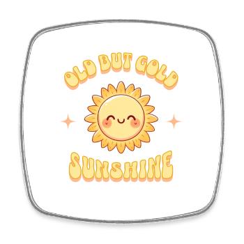 Old but Gold Sunshine Sonnenschein - Square fridge magnet - white - Front