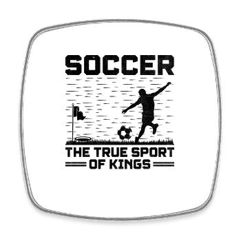 Footgolf Player Foot Golf Playing Footgolfers Foot - Square fridge magnet - white - Front