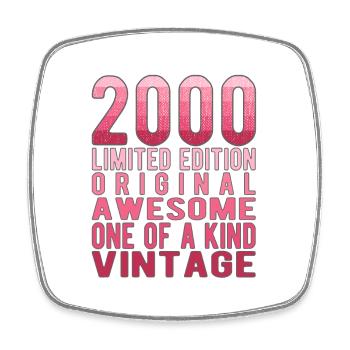 Limited Edition seit 2000 Geburtstag Vintage 2000 - Viereckiger Kühlschrankmagnet - Weiß - Vorne