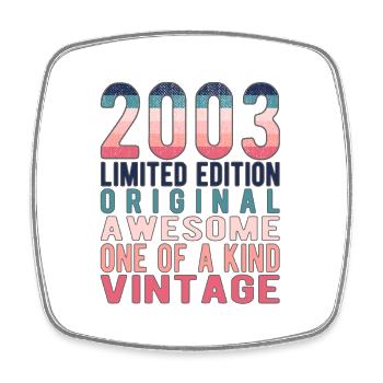Limited Edition seit 2003 Geburtstag Vintage 2003 - Viereckiger Kühlschrankmagnet - Weiß - Vorne