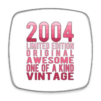 Limited Edition seit 2004 Geburtstag Vintage 2004 - Viereckiger Kühlschrankmagnet - Weiß - Vorne