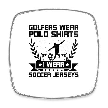 Footgolf Player Foot Golf Playing Footgolfers Foot - Square fridge magnet - white - Front
