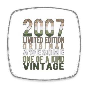 Limited Edition Since 2007 Birthday Vintage 2007 - Square fridge magnet - white - Front